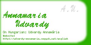 annamaria udvardy business card